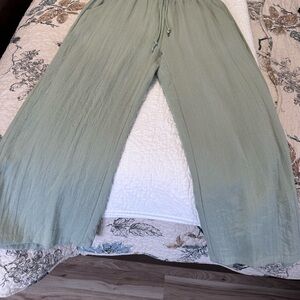 HALARA Sage Green Elastic Waist Pants